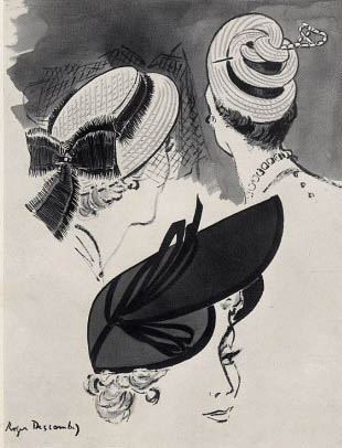 Illustration de mode d'après un dessin original, « La Femme Chic», 1947